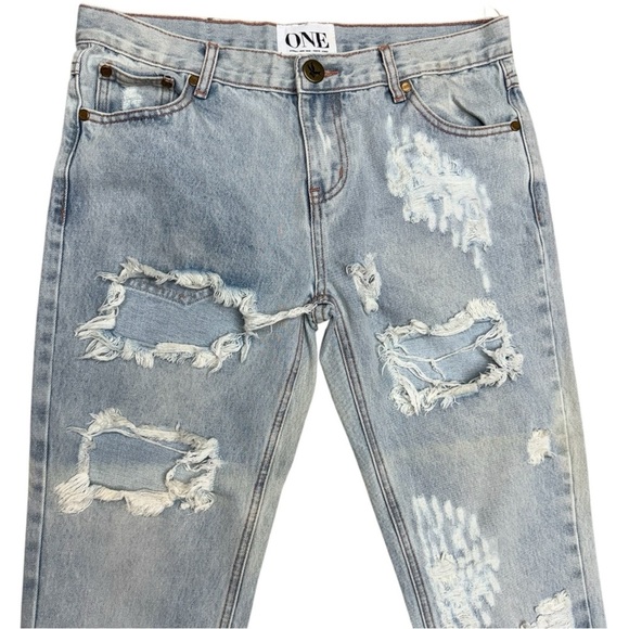 One Teaspoon Awesome Baggies Jeans Diamonde Wash, Size 28, NWT - Picture 7 of 13